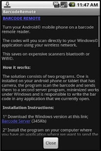 Barcode Remote Screenshots 1