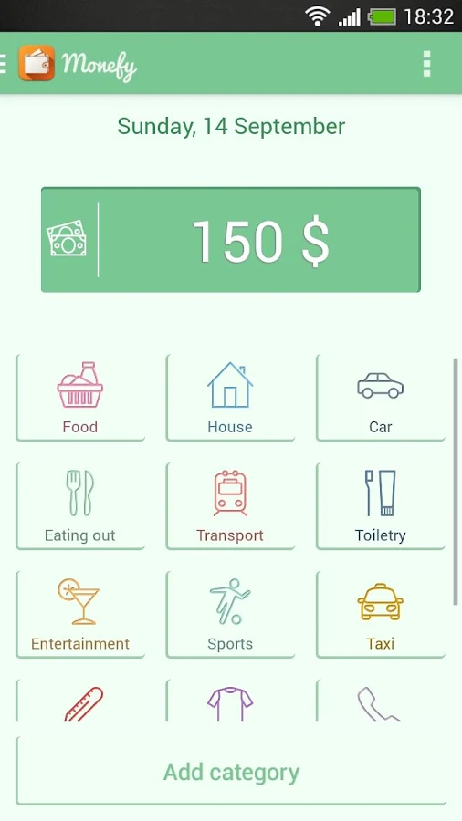 Monefy برو - مدير المال - قطة