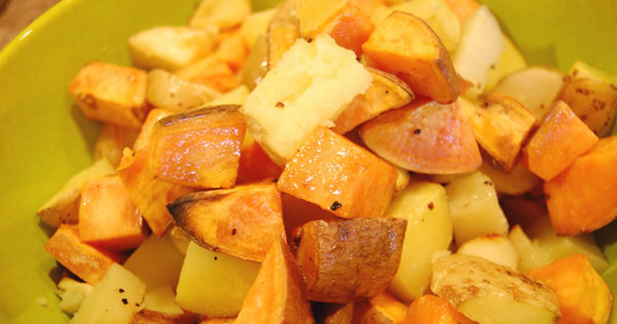 Roasted Sweet Potatoes and White Potatoes Recipes Yummly