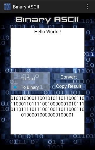 Binary ASCII