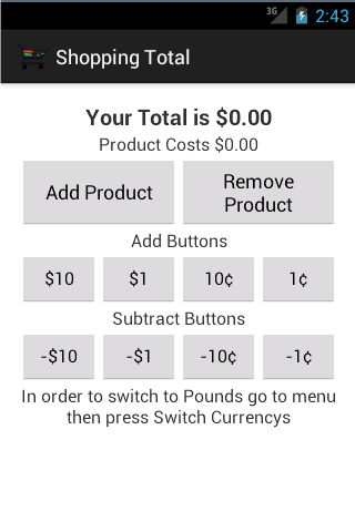 Budget - Shopping Calculator