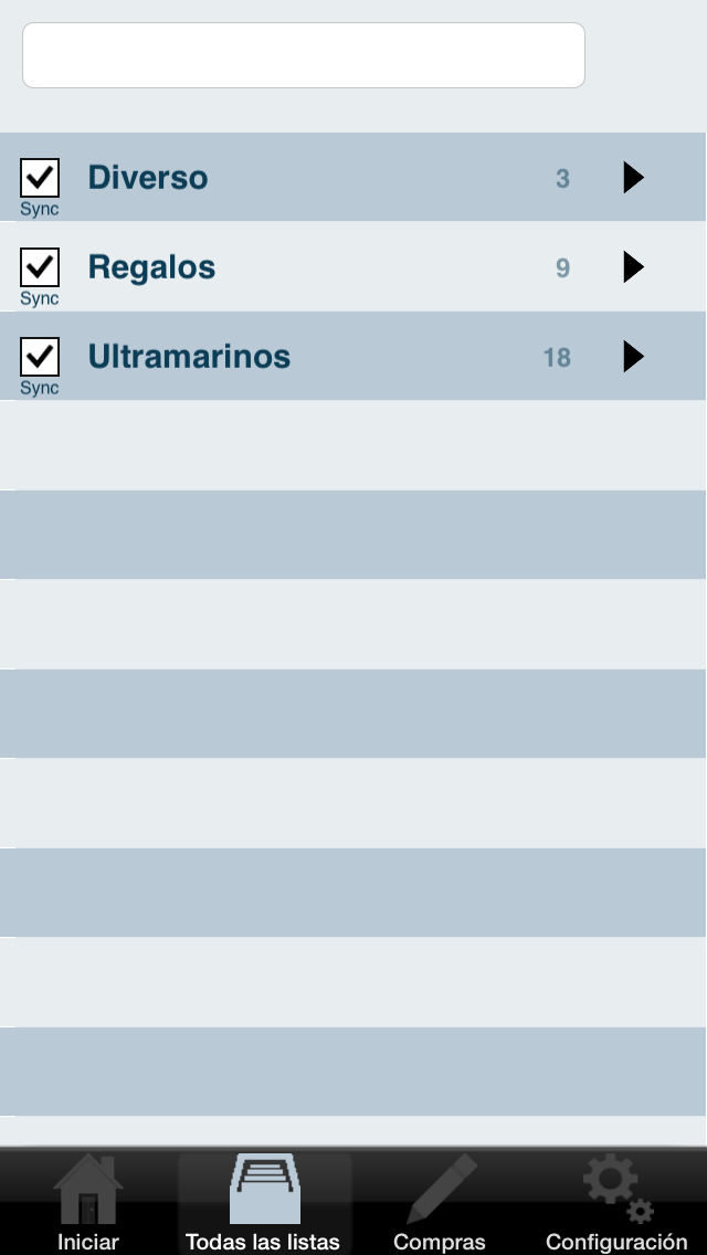 Android application Grocery list screenshort