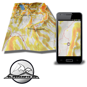 STUBAI ALPS winter sports map logo