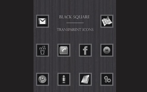 Download Black Square Transparent Icons APK for PC