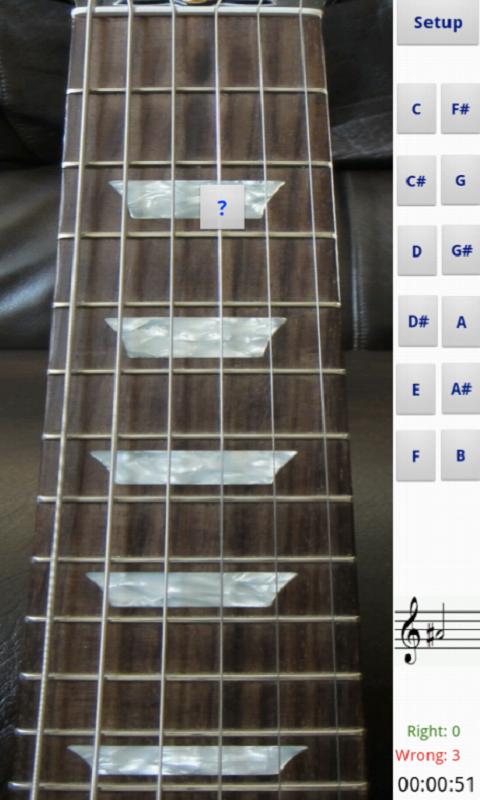 Android application Electric Guitar Fretboard screenshort