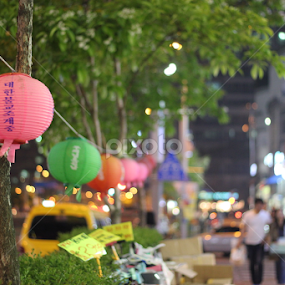 Incheon Lights by Nick Schroeder - City,  Street & Park Neighborhoods