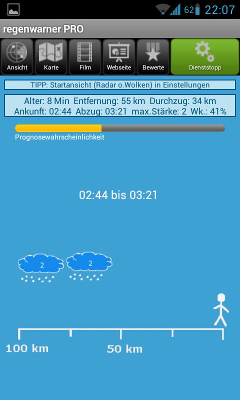 regenwarner PRO Screen 2