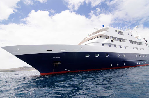 Celebrity Xpedition revisits the ports of Charles Darwin in the Galápagos. The ship's shallow draft lets it access ports that larger cruise ships can't get to.