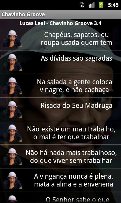   Chavinho Groove sons do Chaves: captura de tela 