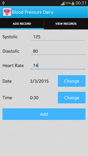 Blood Pressure Dairy