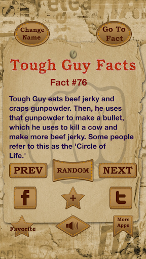 【免費娛樂App】Tough Guy Facts : 2000+ jokes-APP點子