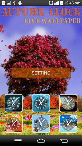 Autumn Clock Live Wallpaper