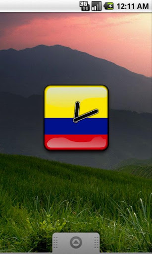 Colombia Flag Clock Widget