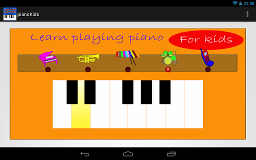 Piano for kids. Learning.