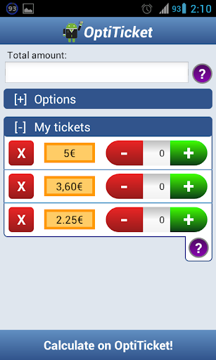 OptiTicket - Coupon Calculator