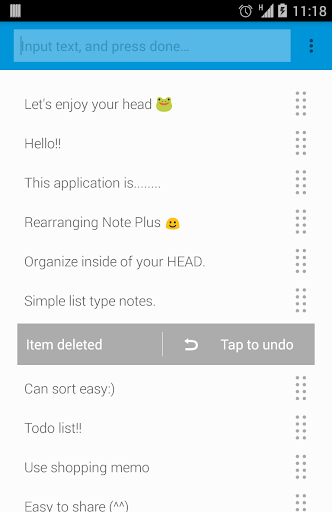 Rearranging Note Plus