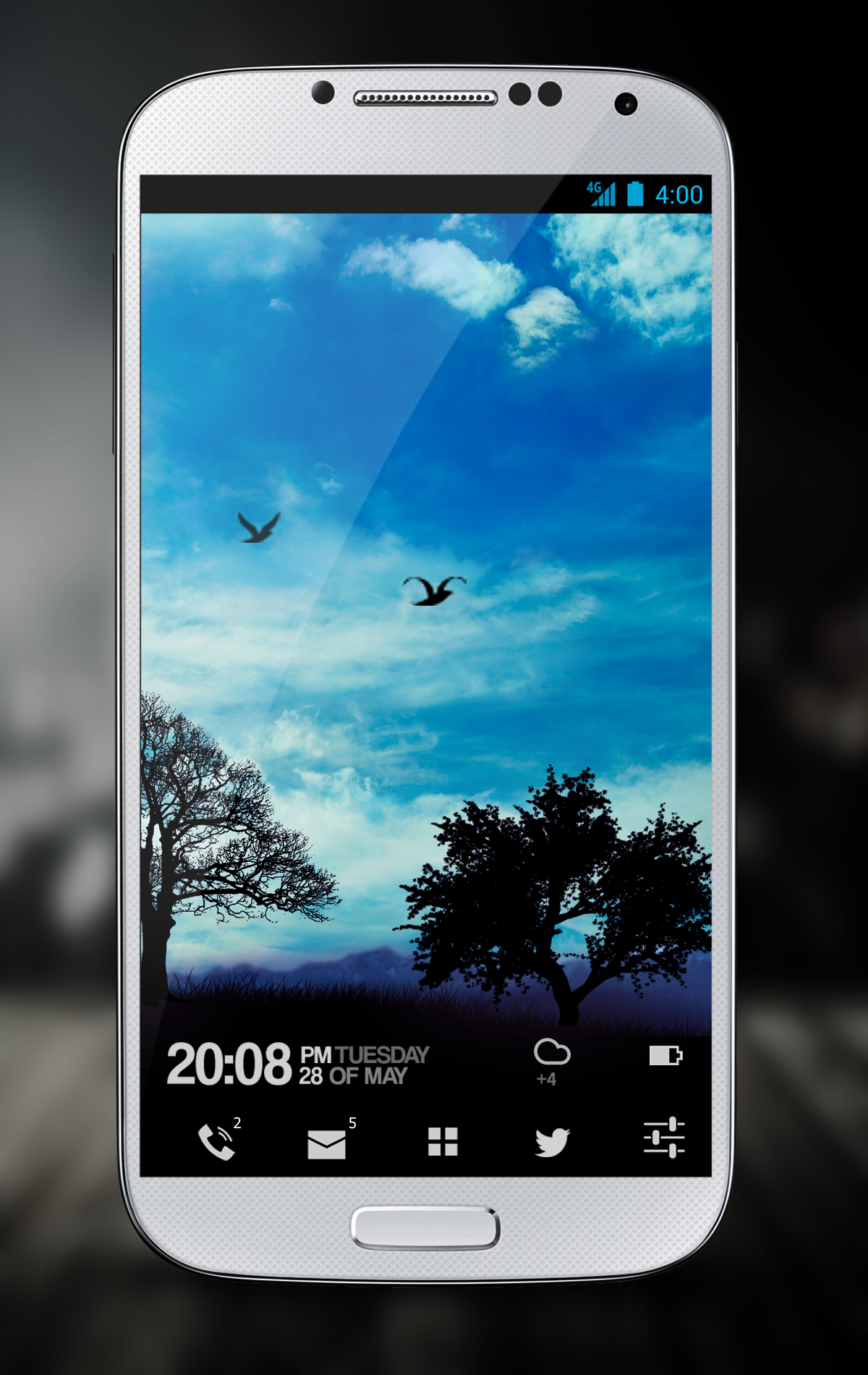 Android application Blue Sky Pro Live Wallpaper screenshort