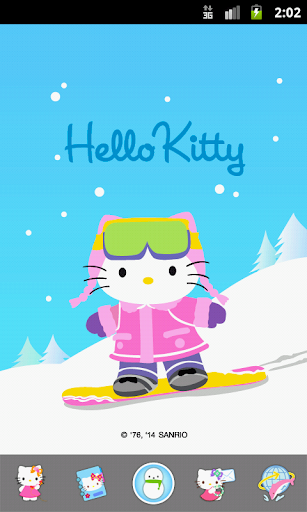 Hello Kitty Down Hill Skiing