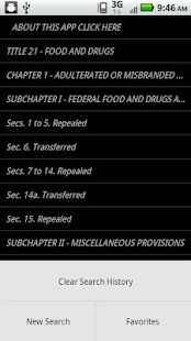 Free USLaw 21 USC - Food/Drug APK for Android