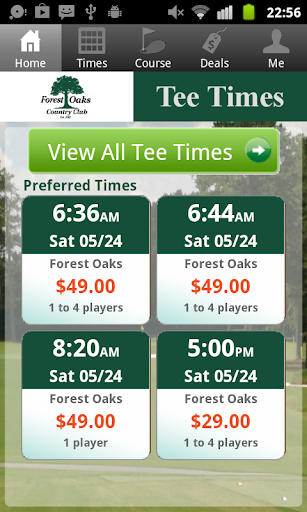 Forest Oaks Golf Tee Times