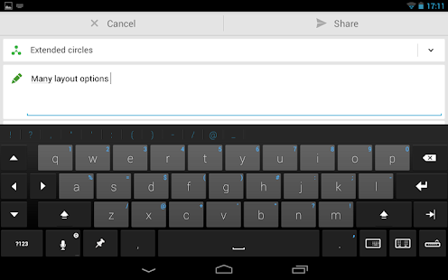 Thumb Keyboard Screenshot