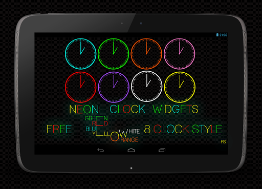 Neon Clock Widgets