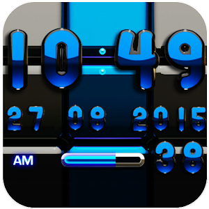 DIgi Clock Black Blue widget – App Lifestyle for Android | Free Download