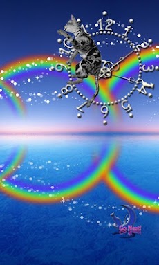 アメショー猫ライブ壁紙走る飛び猫 アプリお洒落アナログ時計付 Androidアプリ Applion