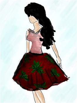 La jupe rouge