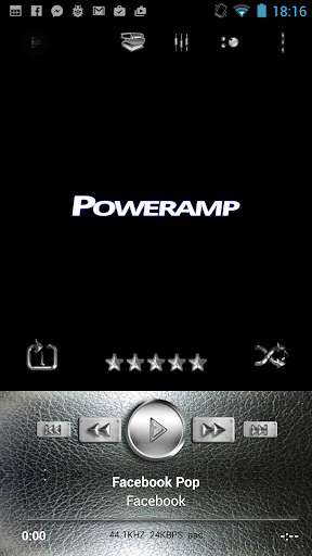 Poweramp Skin Silver Plata