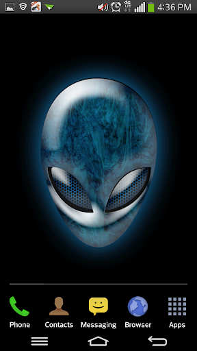 3D Glowing Alien Face LWP