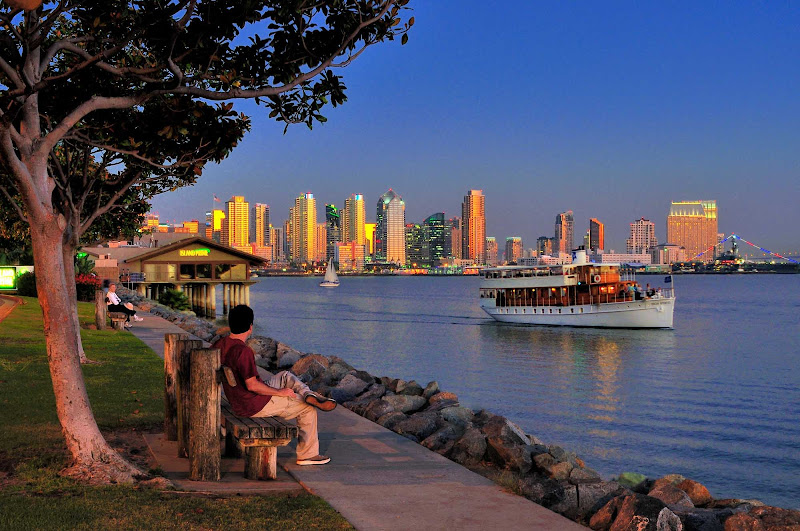 Harbor Island in San Diego Bay.