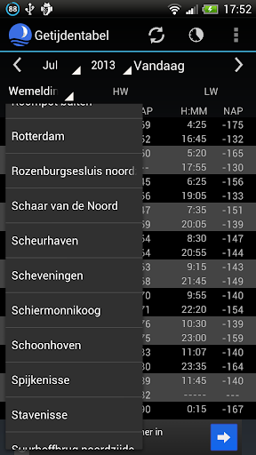 Getijdentabel 1.15.1 screenshots 2