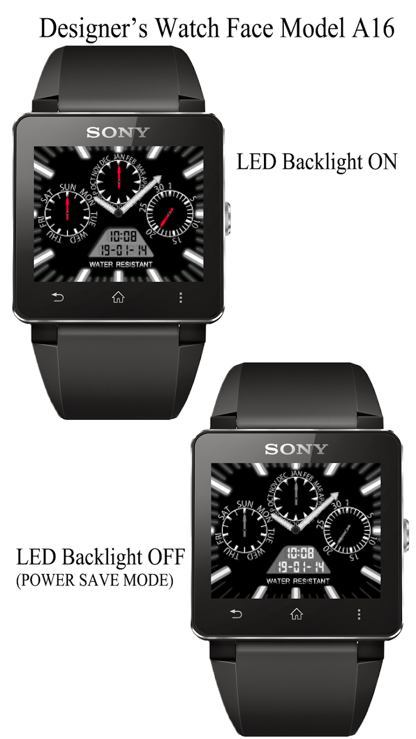 A16 WatchFace for SmartWatch2 Screen 1