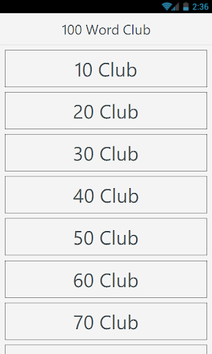 100 Word Club