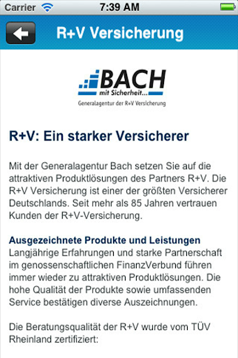 【免費商業App】R+V Generalagentur Stefan Bach-APP點子