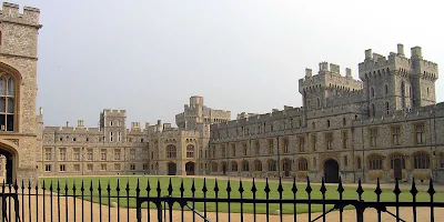 The grounds of the royal residence Windsor Castle in the English county of Berkshire.