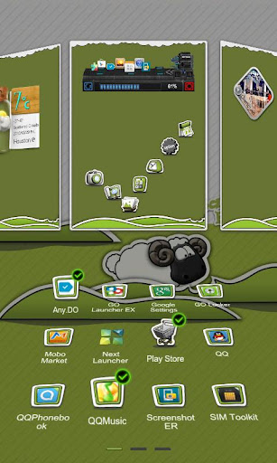 P.Sheep Next Launcher 3D Theme