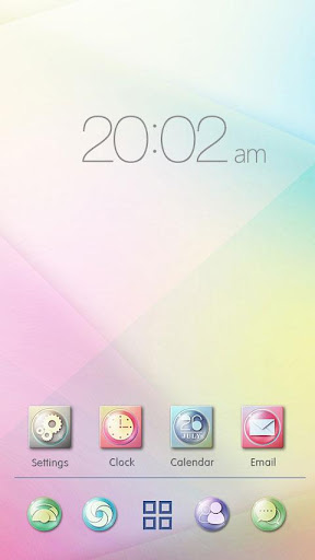 GlassyButton GO Launcher Theme