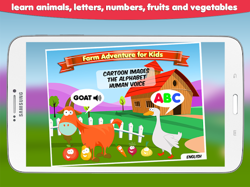 冒险在农场的孩子 - 学习字母，数字和文字与动物，形状英语