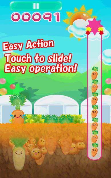 Android application EasyAction-pulling vegetables screenshort