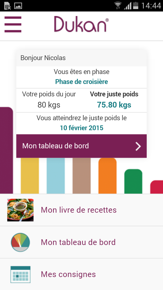 Android application Official Dukan - Coaching screenshort