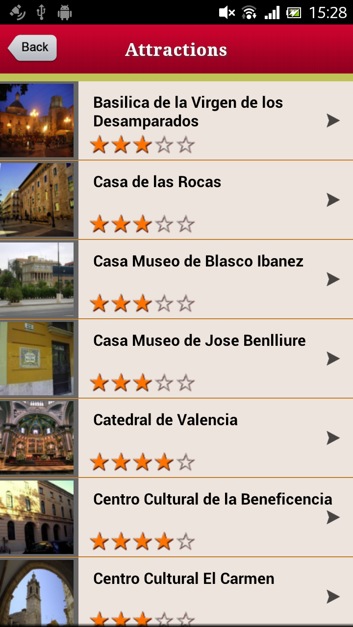 Valencia Offline Guide Screen 3