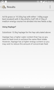 Horse Weight & Feed Calculator Screenshots 2