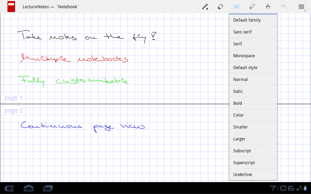 LectureNotes - screenshot