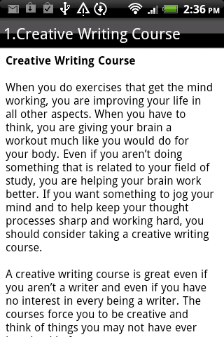Creative writing year 4
