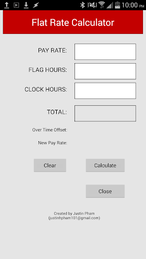 Flat Rate Calculator