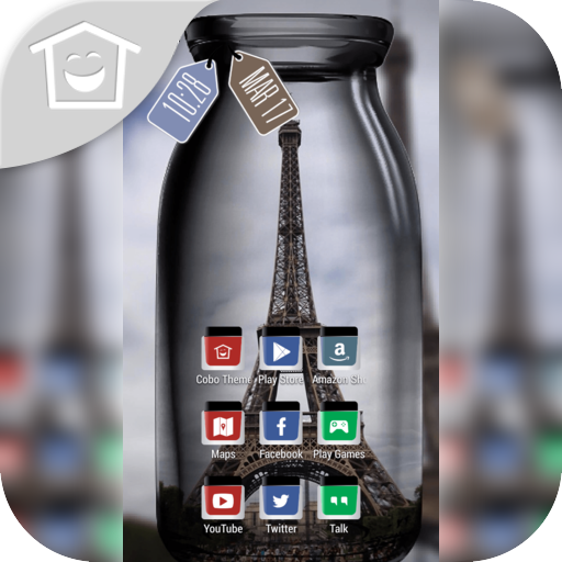 巴黎埃菲爾鐵塔在瓶主題 個人化 App LOGO-APP開箱王
