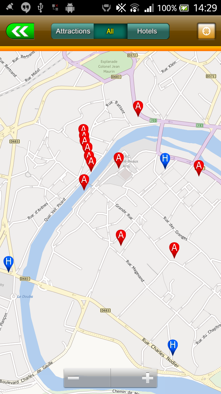 Besancon Offline Map Guide Screen 2