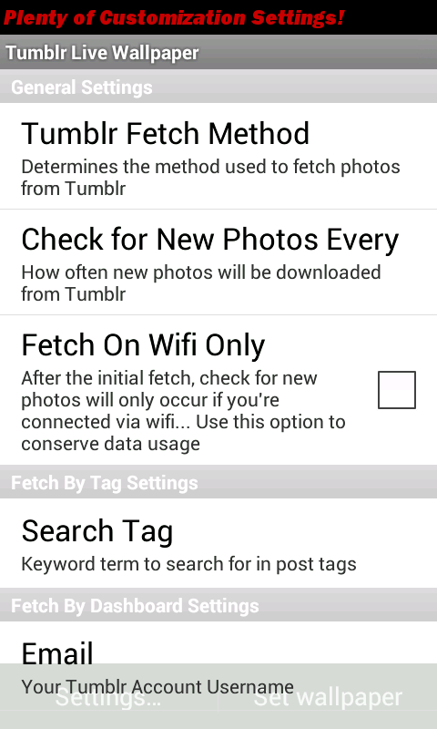 Android application Pic Search Live Wallpaper Full screenshort